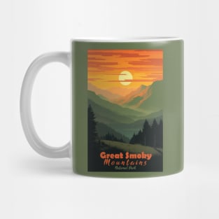 Great Smoky Mountains national park vintage travel poster Mug